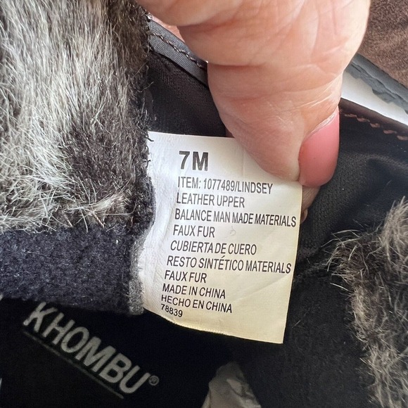 Khombu Lindsey Women's Size 7M Bootie Brown Suede Faux Fur Ankle Boot Zip - Picture 9 of 9